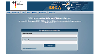 BSCW-Server: interner Bereich